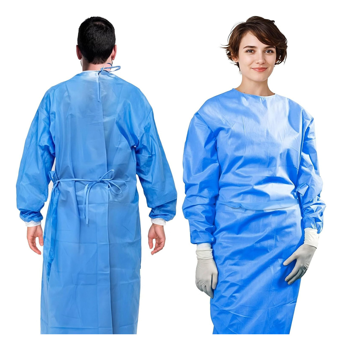 3pcs 45gsm SMS Three-Layer Com - đánh giá và giá Medical Lab Gown