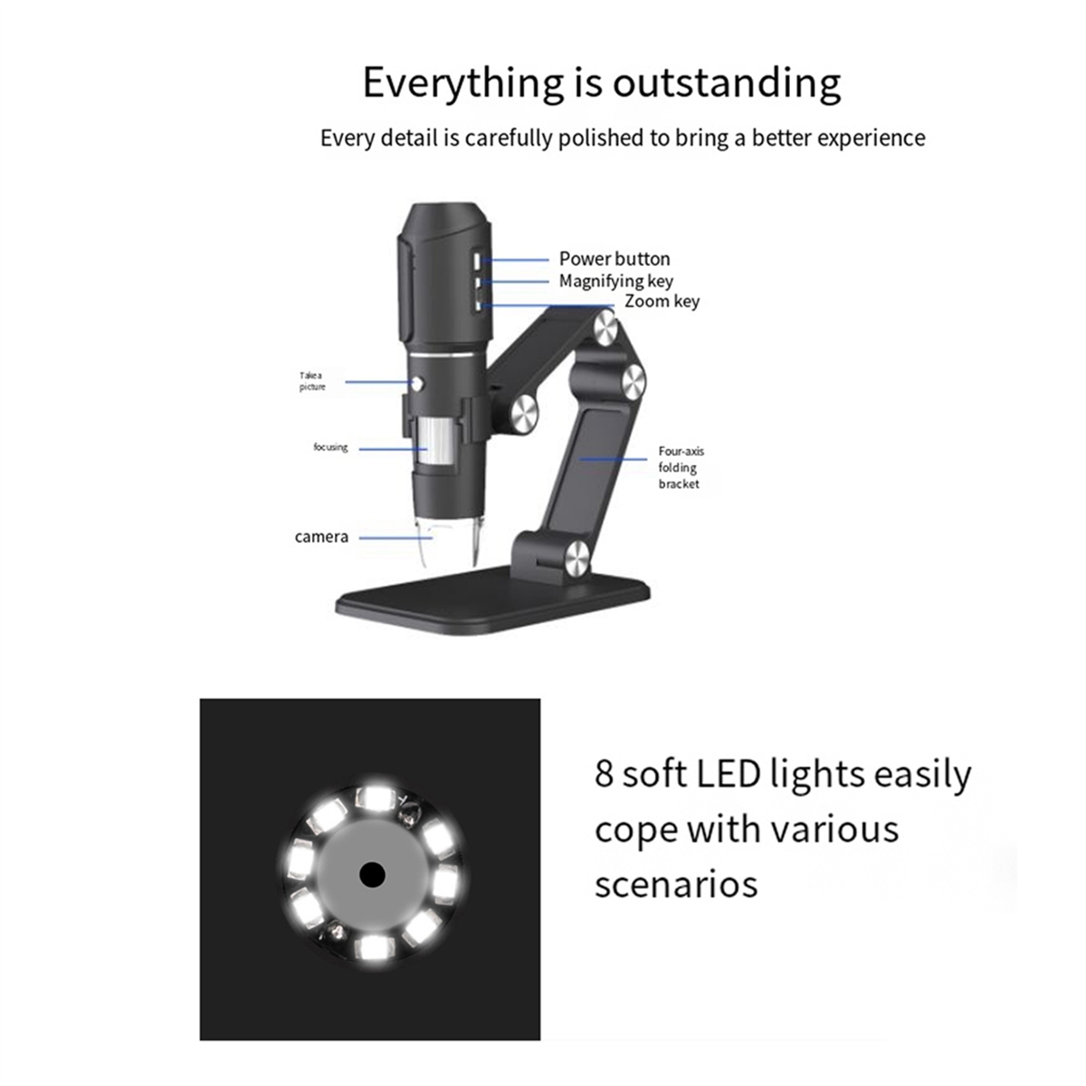 A06K Wireless Microscope,WiFi  - đánh giá và giá Digital Microscope